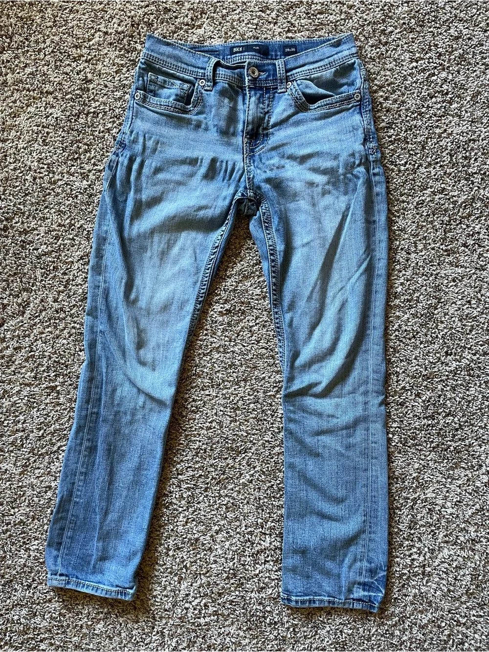 BKE ALEC Straight Leg Light Wash Jeans Men’s 29x30 (measures 28x29) ABP5197